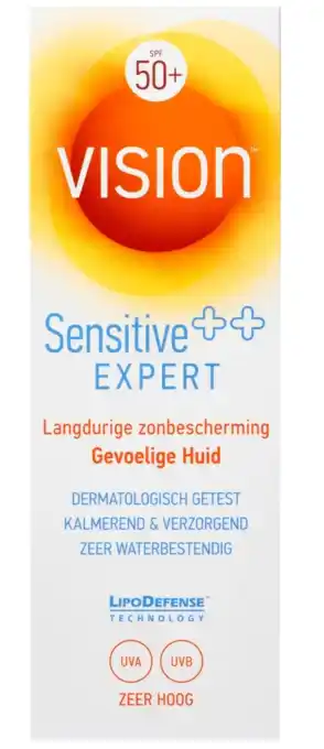 De Online Drogist Vision sensitive++ expert spf50+ 180ml aanbieding