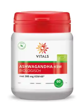 De Online Drogist Vitals ashwagandha-ksm biologisch capsules 60cp aanbieding