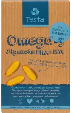 De Online Drogist Testa omega-3 algenolie dha & epa softgels 60vcp aanbieding