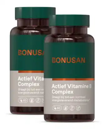 De Online Drogist Bonusan actief vitamine b complex capsules duoverpakking 2x60cp aanbieding