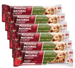 De Online Drogist Powerbar natural energy cereal bar strawberry en cranberry voordeelverpakking 6x40gr aanbieding