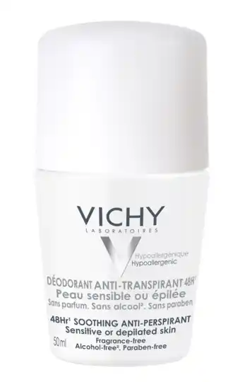 De Online Drogist Vichy deodorant roller gevoelige huid 50ml aanbieding