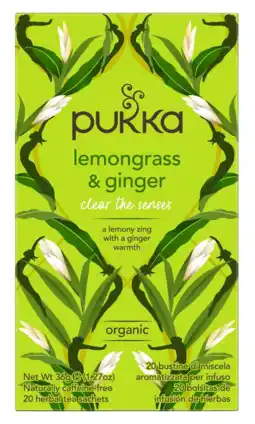 De Online Drogist Pukka lemongrass & ginger thee 20zk aanbieding