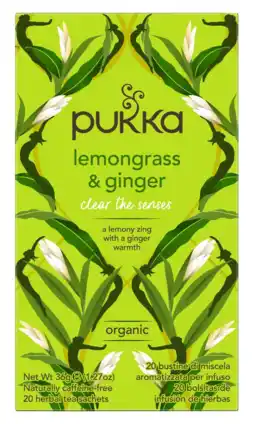 De Online Drogist Pukka lemongrass & ginger thee 20zk aanbieding
