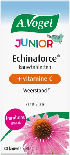 De Online Drogist A.vogel echinaforce junior met vitamine c kauwtabletten 80st aanbieding