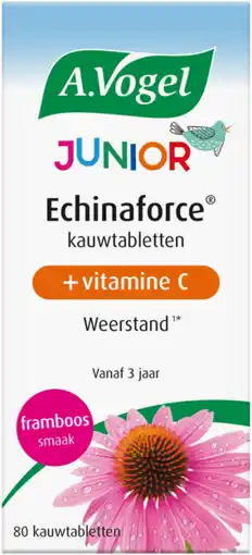 De Online Drogist A.vogel echinaforce junior met vitamine c kauwtabletten 80st aanbieding