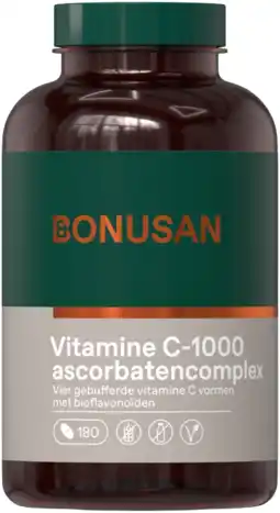 De Online Drogist Bonusan vitamine c-1000 ascorbatencomplex tabletten 180tb aanbieding