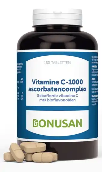 De Online Drogist Bonusan vitamine c-1000 ascorbatencomplex tabletten 180tb aanbieding