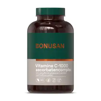 De Online Drogist Bonusan vitamine c-1000 ascorbatencomplex tabletten 180tb aanbieding