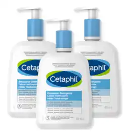 De Online Drogist Cetaphil milde huidreiniger - hydraterende reiniger gezicht & lichaam 3x470ml aanbieding