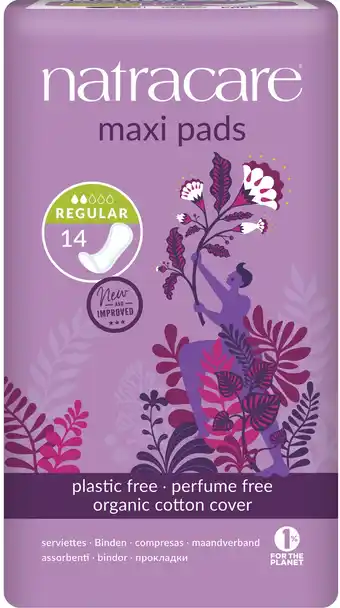 De Online Drogist Natracare maxi pads regular maandverband 14st aanbieding