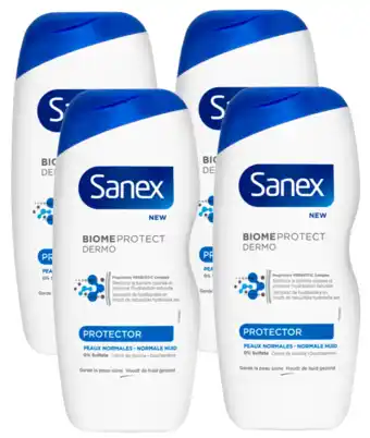 De Online Drogist Sanex biomeprotect dermo protector douchegel - voordeelverpakking 4x250ml aanbieding