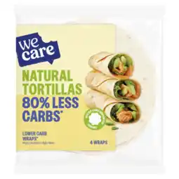 De Online Drogist Wecare lower carb tortilla wraps 160gr aanbieding