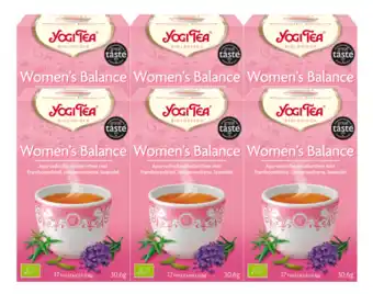 De Online Drogist Yogi tea women's balance voordeelverpakking 6x17st aanbieding