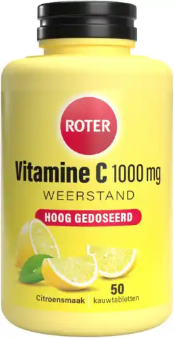 De Online Drogist Roter vitamine c sterk 1000 mg citroen kauwtabletten 50tb aanbieding