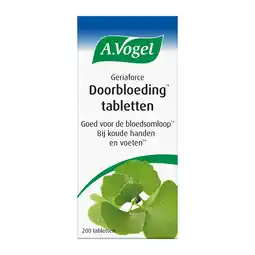 De Online Drogist A.vogel geriaforce doorbloeding* tabletten 200tb aanbieding