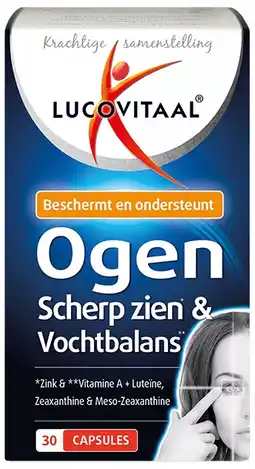 De Online Drogist Lucovitaal ogen, scherp zien & vochtbalans capsules 30cp aanbieding