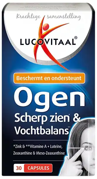 De Online Drogist Lucovitaal ogen, scherp zien & vochtbalans capsules 30cp aanbieding