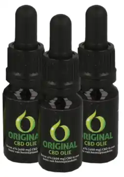 De Online Drogist Original cbd cbd-olie 400mg 4% 10ml 3st 3x10ml aanbieding