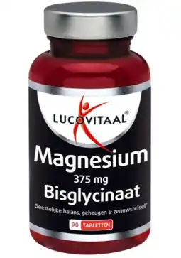 De Online Drogist Lucovitaal magnesium 375mg bisglycinaat tabletten 90tb aanbieding