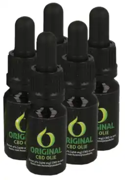 De Online Drogist Original cbd cbd-olie 400mg 4% 10ml 5x10ml aanbieding