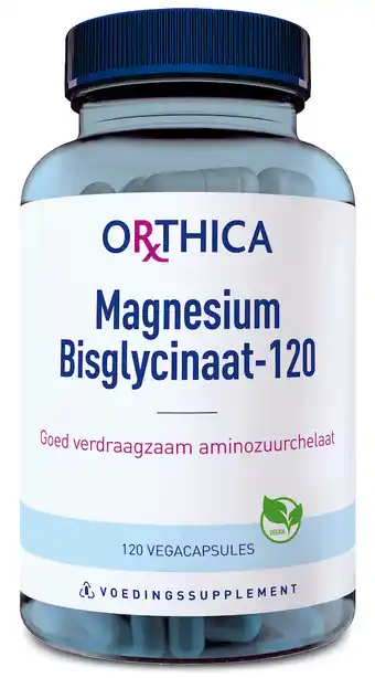 De Online Drogist Orthica magnesium bisglycinaat-120 capsules 120vcp aanbieding