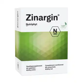 De Online Drogist Nutriphyt zinargin tabletten 60tb aanbieding