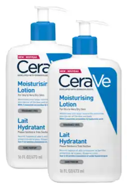De Online Drogist Cerave hydraterende melk multi 2x473ml aanbieding
