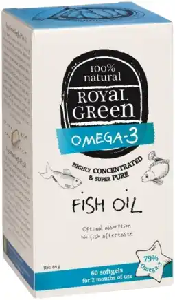 De Online Drogist Royal green visolie capsules 60sg aanbieding