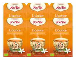 De Online Drogist Yogi tea licorice voordeelverpakking 6x17st aanbieding