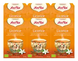 De Online Drogist Yogi tea licorice voordeelverpakking 6x17st aanbieding