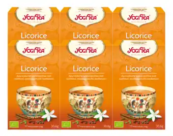 De Online Drogist Yogi tea licorice voordeelverpakking 6x17st aanbieding