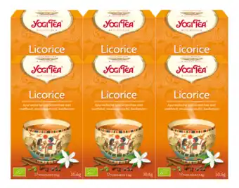 De Online Drogist Yogi tea licorice voordeelverpakking 6x17st aanbieding