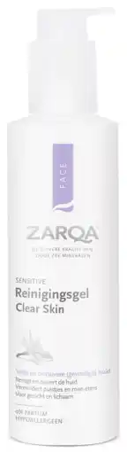 De Online Drogist Zarqa reinigingsgel clear skin sensitive 200ml aanbieding