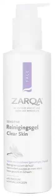 De Online Drogist Zarqa reinigingsgel clear skin sensitive 200ml aanbieding