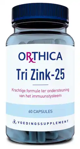 De Online Drogist Orthica tri zink 25 capsules 60cp aanbieding