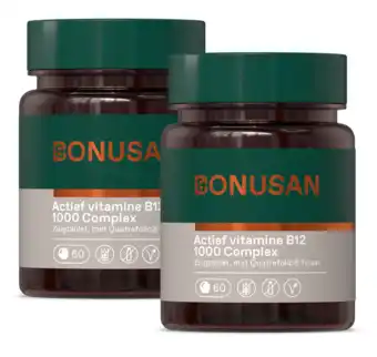 De Online Drogist Bonusan b12 actief 1000mcg zuigtabletten duoverpakking 2x60ztb aanbieding