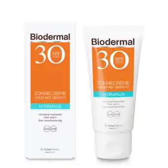 De Online Drogist Biodermal zonnecrème gezicht hydraplus spf30 50ml aanbieding