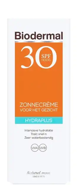 De Online Drogist Biodermal zonnecrème gezicht hydraplus spf30 50ml aanbieding