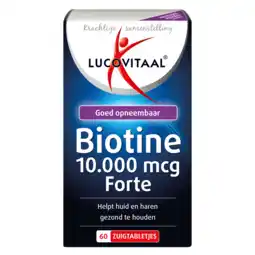 De Online Drogist Lucovitaal biotine 10.000 mcg forte zuigtabletten 60ztb aanbieding