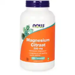 De Online Drogist Now magnesium citraat 200mg tabletten 250st aanbieding