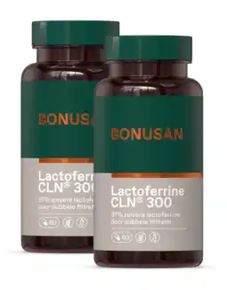 De Online Drogist Bonusan lactoferrine 300mg capsules 2x60cp aanbieding