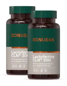 De Online Drogist Bonusan lactoferrine 300mg capsules 2x60cp aanbieding