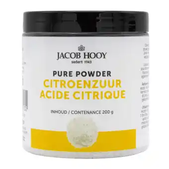 De Online Drogist Jacob hooy citroenzuur poeder 200gr aanbieding