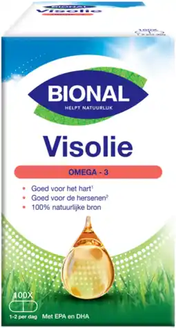 De Online Drogist Bional visolie omega-3 vetzuren capsules 100cp aanbieding