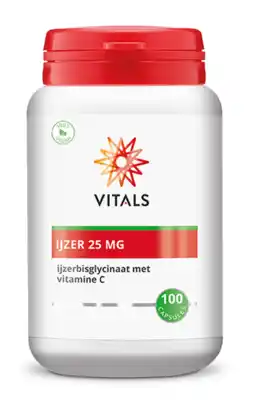 De Online Drogist Vitals ijzer 25mg capsules 100cp aanbieding