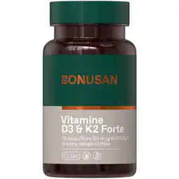 De Online Drogist Bonusan vitamine d3 & k2 softgel capsules 120sg aanbieding