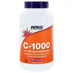 De Online Drogist Now c-1000 met 100mg bioflavonoïden capsules 250st aanbieding