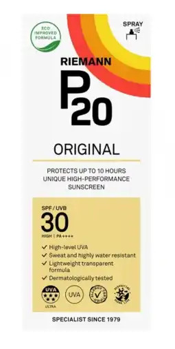 De Online Drogist Riemann p20 zonnebrand spray spf30 175ml aanbieding