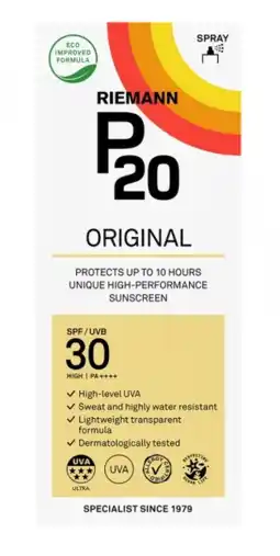 De Online Drogist Riemann p20 zonnebrand spray spf30 175ml aanbieding
